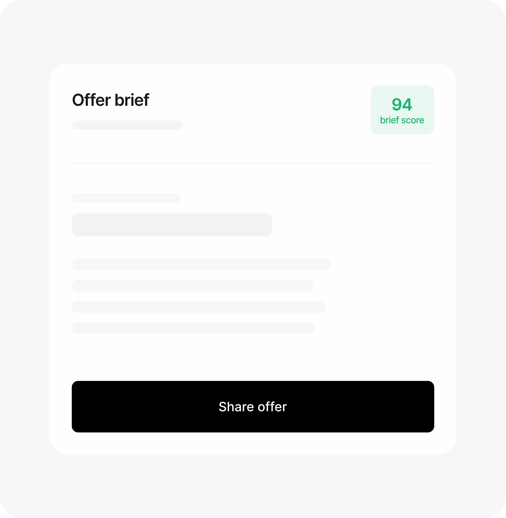 An Offer Lab brief scored 94, ready to share